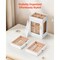 360 Rotating Jewelry Box Organizer with Acrylic Window and Necklace Hooks Storage Case